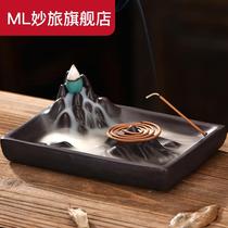 Ceramic incense burner line incense burner incense insert sandalwood incense burner incense burner sleeping incense burner Buddha hall incense seat incense table room ornaments