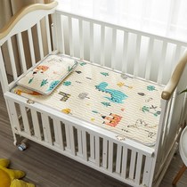 Kindergarten mat three-piece baby available summer breathable washable household pillow mattress latex bed Ice Silk