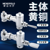 Squatting toilet Foot Flush Valve press type flush valve hand pressure public toilet horizontal toilet delay valve