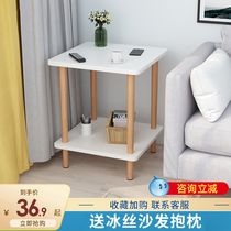 A few double-layer small square table sofa round table living room mini table bedside simple bedroom small apartment coffee table