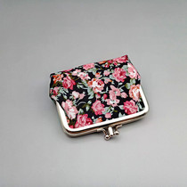 Handcrafted Cloth Art Coin Bag Retro Buckle Zero Wallet Woman Small Mini Mouth Red Bag Containing Bag Headphone Bag Small Wallet