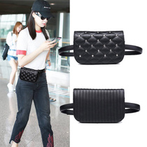 Belt mobile phone pocket female net red ins work shopping guide Messenger chest bag fashion all-match rivet belt small bag