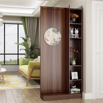 Entry screen partition living room entrance cabinet light luxury entrance door modern simple new Chinese solid wood shelf
