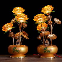 Buddhist supplies Daquan glazed lotus lanterns for LED household plug-in lights lotus lanterns