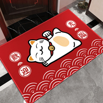 Lucky cat Welcome to the doormat New store opening Entrance mat Non-slip foot mat Shop welcome carpet