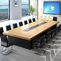 Chengdu Thickened Strip Conference Table Brief Modern Big Small Talk Table Meeting Room Bar Training Table And Chairs Combination