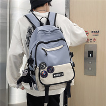 Schoolbag male Korean version of Senior high school Harajuku ulzzang high school students large capacity ins tide backpack junior high school women's backpack