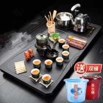 Chinese kung fu tea set automatic tea maker teapot tea ceremony electric heating stove tea table solid wood tea tray