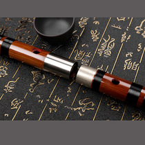 Poetry enjoy flute Nanyin refined grade double socket copper professional performance flute national musical instrument bamboo flute delivery accessories