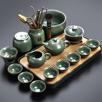 Gothic Kiln Tea Set Home High-end Office Guests Light Luxury Teapot Chinese Ceramic Tea Cup Small Kung Fu Tea
