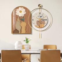 Modern minimal clock hanging clock restaurantHome fashion living room decoration clock clock wall mute