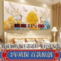 Perpetual Calendar electronic clock decorative painting 2021 New Wall digital calendar home living room wall hanging clock clock lamp