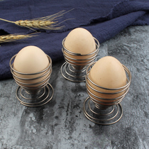 Stainless steel spring egg rack chicken egg tray iron plate steamed egg rack glutinous rice egg tray steamed egg cup color beauty egg cup