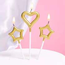 Birthday Candles Star Love Flame Candle Plug-in Shaking Network Red Candle Five-pointed Star Love Stick Candle