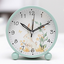 Nordic style small alarm clock creative students with ins simple desktop ornaments silent dormitory clock personality clock