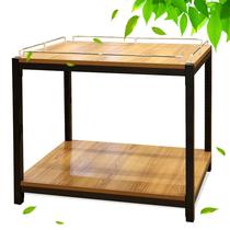 Practical supermarket promotion table milk pile head beverage rack bread pile rack three-layer steel wood gift shelf grain and oil shop exhibition