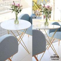  Practical negotiation table and chair combination Simple casual dessert milk tea shop Western cafe Marble coffee table Iron wire chair
