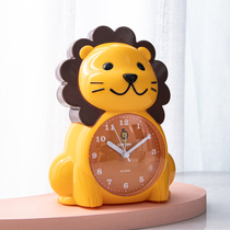 Little lion alarm clock cartoon cute children boy girl bedroom dedicated talking student desktop clock table