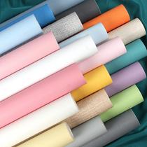 Plain Nordic College student dormitory self-posted wallpaper bedroom warm bedroom decoration ins solid color wallpaper simple