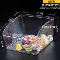 Zero food box box box transparent storage thick with lid leisure supermarket grain display scattered name plastic box bag display
