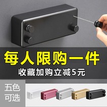Cool clothes retractable wire drawing Clothes Clothes hanger balcony stainless steel drying rope double line non-punching