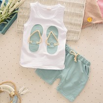 Childrens clothing boys summer suit 2020 new 1-6 years old baby vest girls summer shorts childrens two-piece set