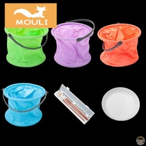 Plum blossom type pigment palette Student art watercolor gouache pencil box Washing pen holder three-thread palette small bucket