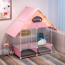 Rabbit cage household pet supplies double indoor king-size Villa rabbit house nest small automatic manure culture