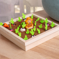 Childrens enlightenment taught at home early on the familys table tour of the radish with even a look at the farm Vegetable Memory Game for the Early Childhood Education Puzzle Puzzle