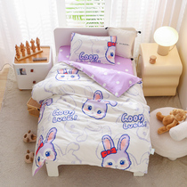 Kindergarten quilt three-piece set pure cotton quilt cover six-piece set cotton quilt baby entering the kindergarten multi-piece set children