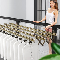 Kabei balcony telescopic clothes rack Outdoor push-pull window clothes rack folding household clothes rack outdoor clothes rack