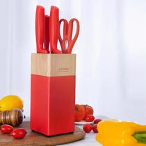 Gold Kitchen Cabinet Forbidden City Red Custom Set Knife Five Piece Set