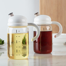 Red Star Micheelong Self-made Star is selected from open cover mushroom head oil pot Home Automatic open cover glass scale seasoning pot