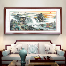 Rising Sun Dongsheng Chinese Painting Landscape Painting Living Room Hanging Office Cornucopia Mountain Mural Painting Hongyun Head Decorative Painting