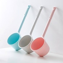 Household large water scoop Plastic long handle water spoon thickened large kitchen water spoon scoop water drift creative long handle bath