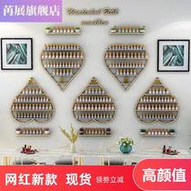 Nail salon nail polish display shelf Wall European-style net red nail polish plastic storage rack cosmetics storage shelf