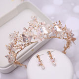 Bridal headdress 2020 new wedding crown wedding dress atmosphere three piece hair set wedding accessories