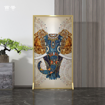 Modern simple screen partition decoration living room entrance bedroom shielding Thai light luxury elephant with lamp seat screen