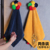 Thickened cartoon-mounted super absorbent cute towel kitchen bathroom home handkerchief towel quick-drying