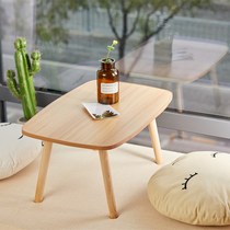 ins wind Nordic day style balcony floating window mini tea table small table tatami bed tea table tea table modern minima
