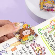 Cartoon hand-painted set ins storage folder multi-function blessing test paper clip hand acrylic clip hand