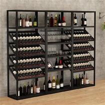 Vertical wine cabinet landing k home wine cabinet display rack shop red wine rack cup holder display iron European style