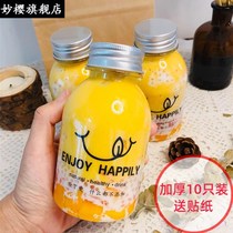 Disposable Net red milk tea cup commercial food grade Yangzhi Manna juice beverage bottle with lid packed yogurt cup