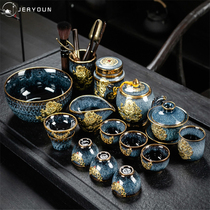 Jianzhan Kung Fu Tea Set Home High-end Ceramic Bowl Teapot Tea Cup Complete Office Guest Tea Set