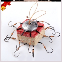 Fishing cube bait compression explosion hook flip hook hook throwing pole River long grass carp carp Big Head fish float
