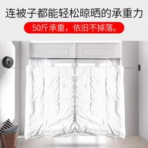 304 stainless steel telescopic wire clothesline indoor bathroom shrink type stealth drying rack clothes bar shower curtain