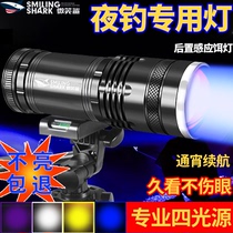 (Smiling Shark) fishing light Purple Light Bench Fishing Ultra Bright Xenon High Power Laser Gun Blue Light bright light luminous torch