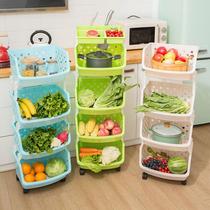 Factory direct supply vegetable storage rack floor multi-layer storage rack plastic superimposed snack toy basket fruit and vegetable storage basket