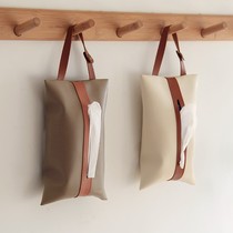 Simple Nordic color tissue bag car tissue box light luxury drawing box hanging model room decorative tissue cover