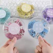 Aquarius color multi-function combination set stationery dovetail clip Office supplies Metal clip Paper clip pin